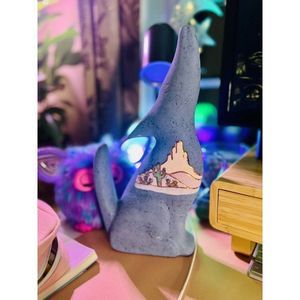 Howling Coyote Wolf Blue 1990s Southwest Art Decor Janice Bleer Signed Handcraft